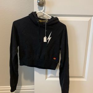 NWT Aviator Nation Bolt Crop Sweatshirt